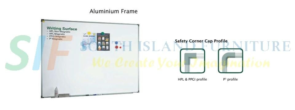 Wall Mounted Magnetic Whiteboard - 120H x 240W cm