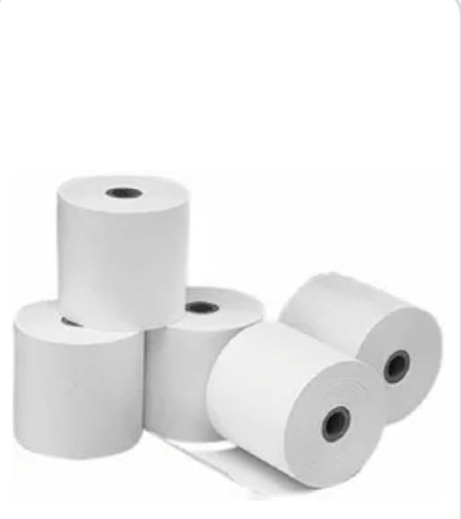 CAsh register paper (white Paper Roll)76 mm x 60 mm- 100 roll/ bxs