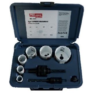 PROJOBBER M42 FLEEM GROUND TOOTH BI-METAL HOLE SAW SET (9 PC PLUMBER’S KIT)