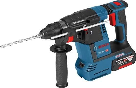 BOSCH Cordless Rotary Hammer Drill - GBH 18V-26 (Solo Set) # BOSCH Drill / Bosch GBH 18V-26 SOLO Cordless Drill # Professional & Heavy Duty # Include : 1 x Fast AC Charger + 2 x 4.0 Ah Rechargeable Battery # RS1582 ( KTT : 1 Set )
