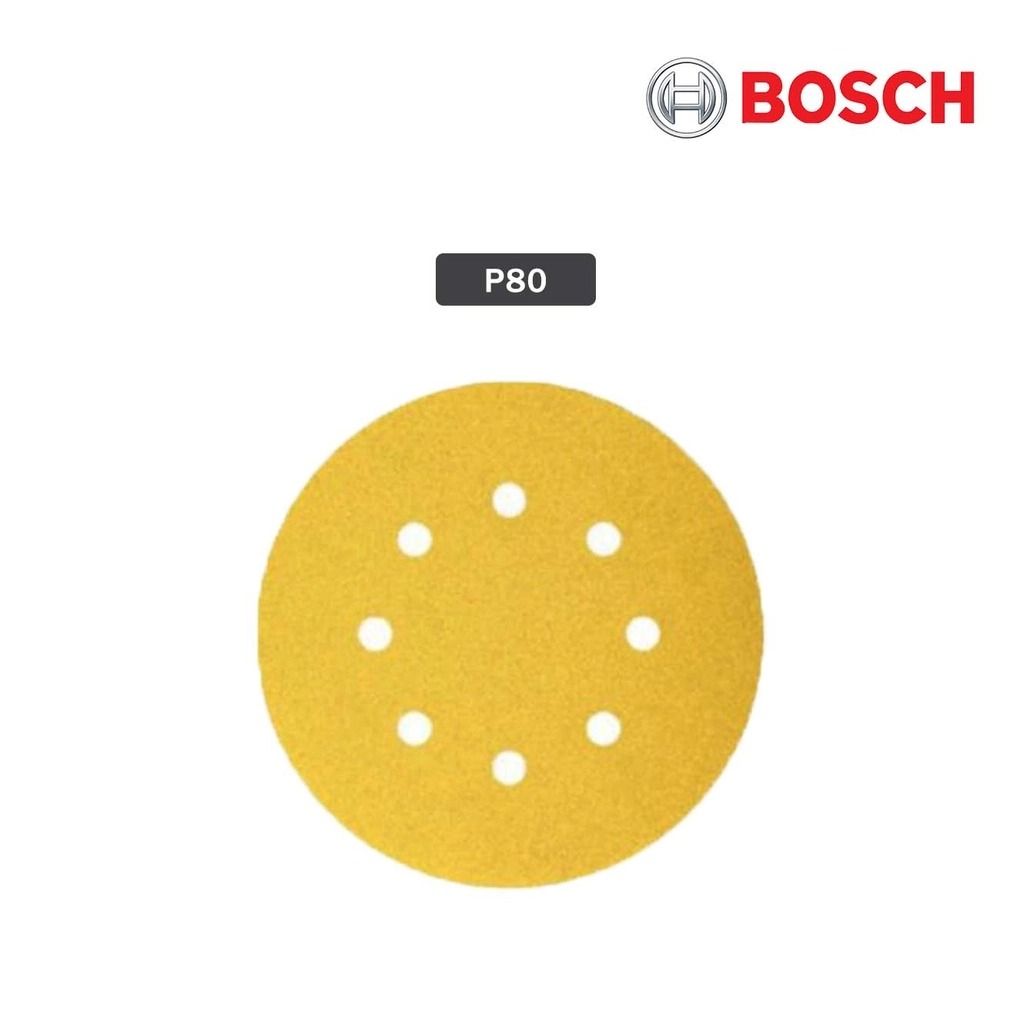 BOSCH VELCRO C411 125mm 8 Holes Sand Gold Paper Sanding Disc