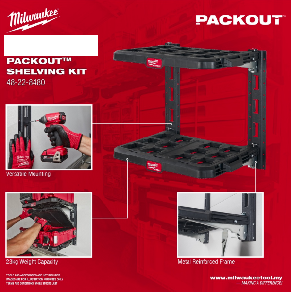 MILWAUKEE PACKOUT™ 2-Shelf Racking Kit