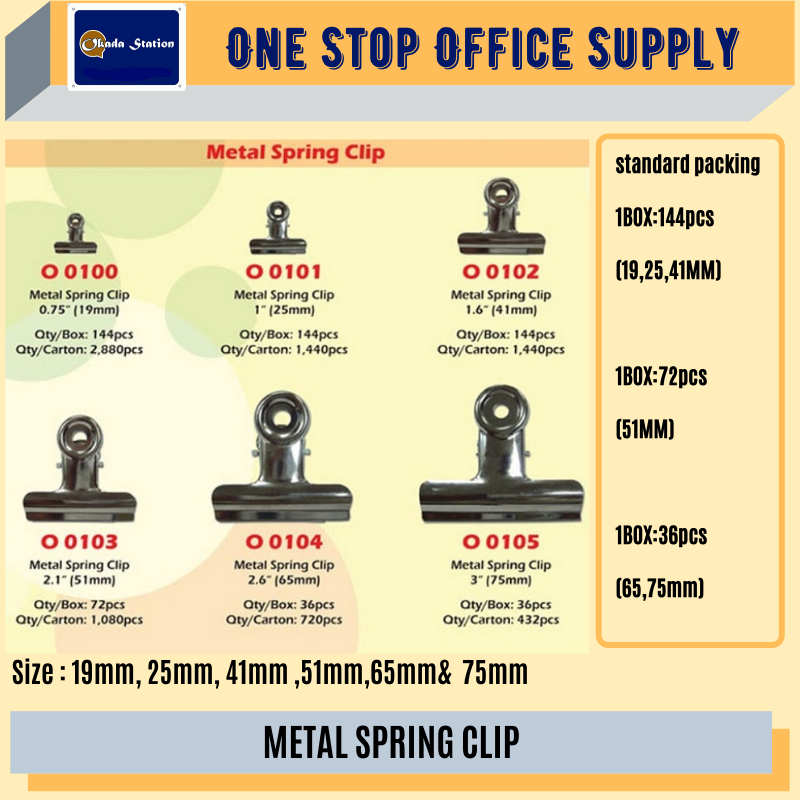 METAL PRESS CLIPS /Okada /Clip /Spring Clip /Matal Press Clip