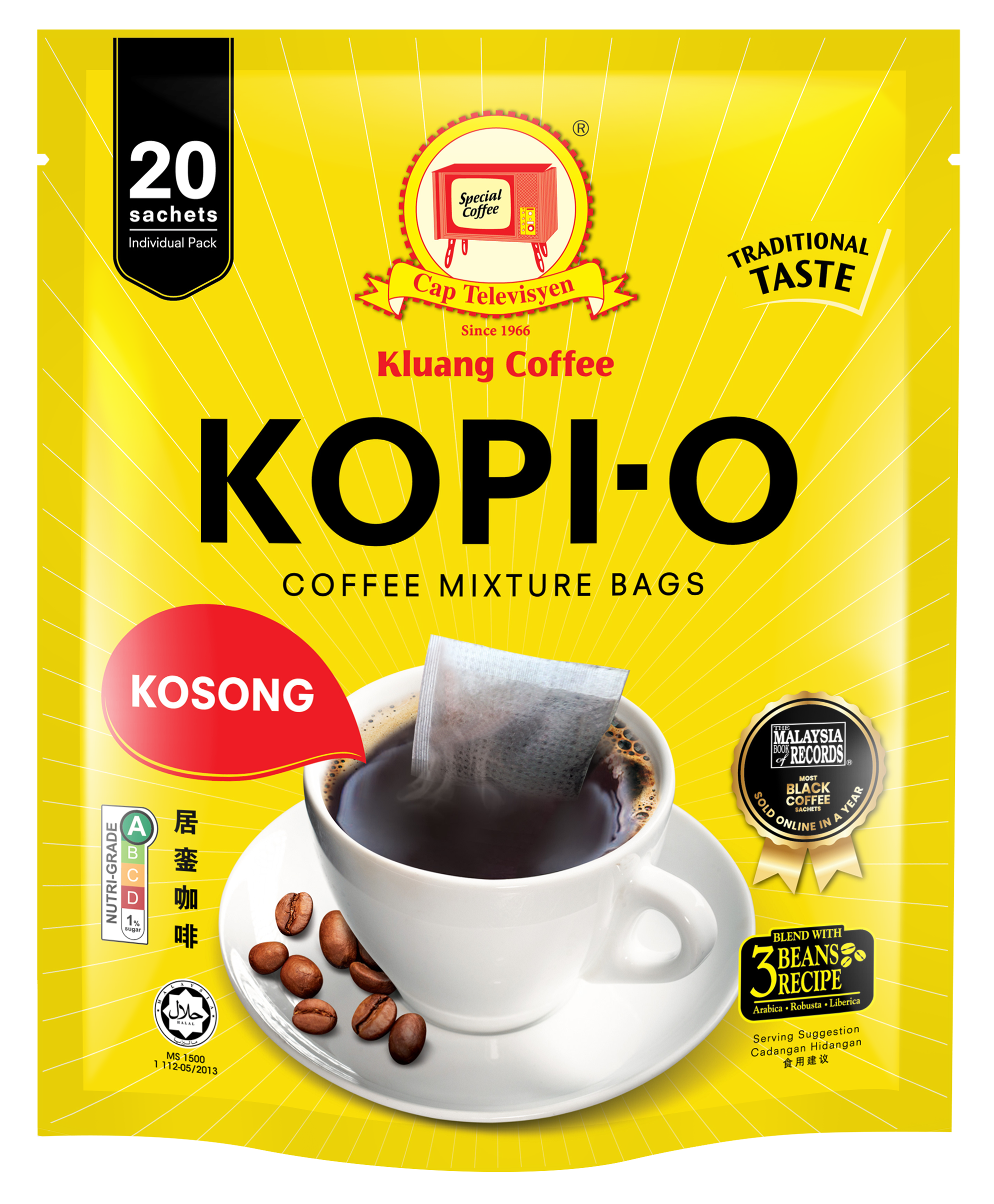 Kopi-O Kosong 20s (Individual Sachet)