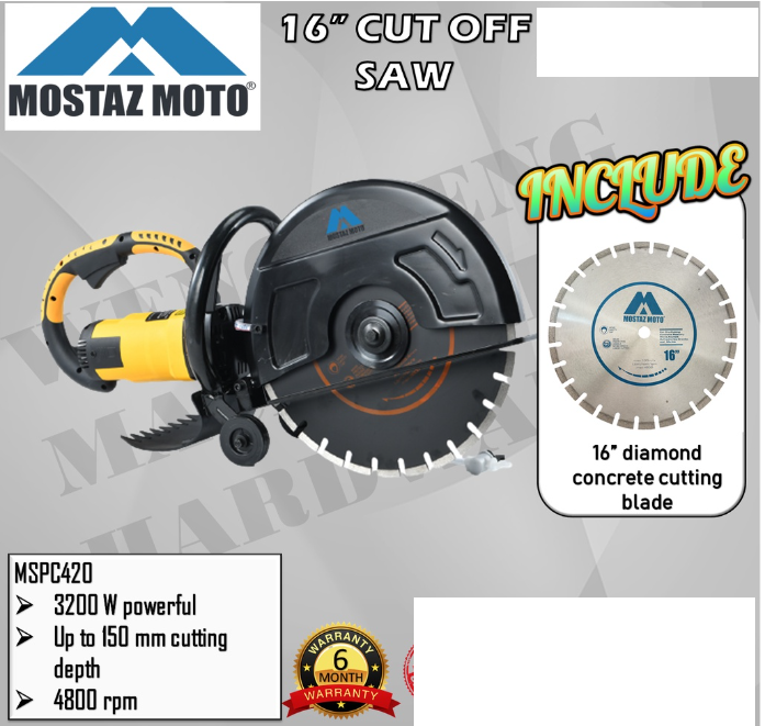 MOSTAZ Moto 16" Cut Off Saw - Model MSPC420