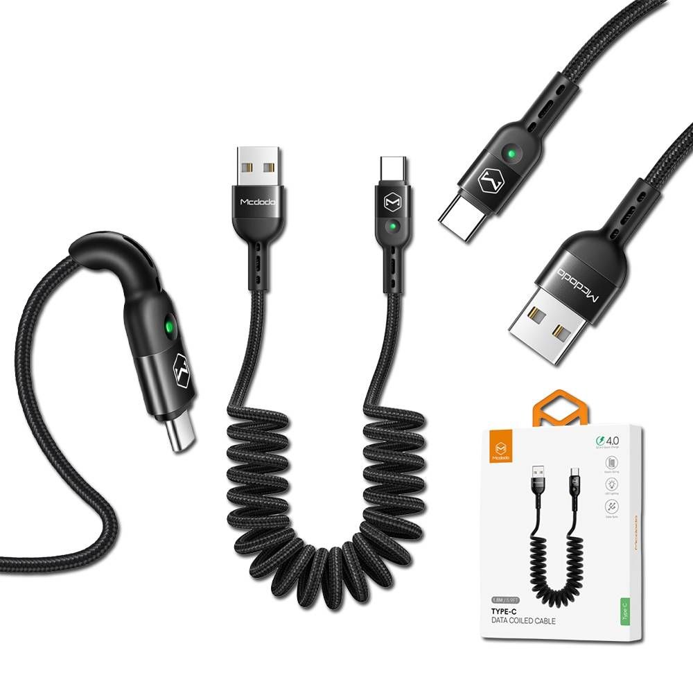MCDODO OMEGA SERIES TYPE-C TO USB FAST CHARGING DATA CABLE CORD 1.8M