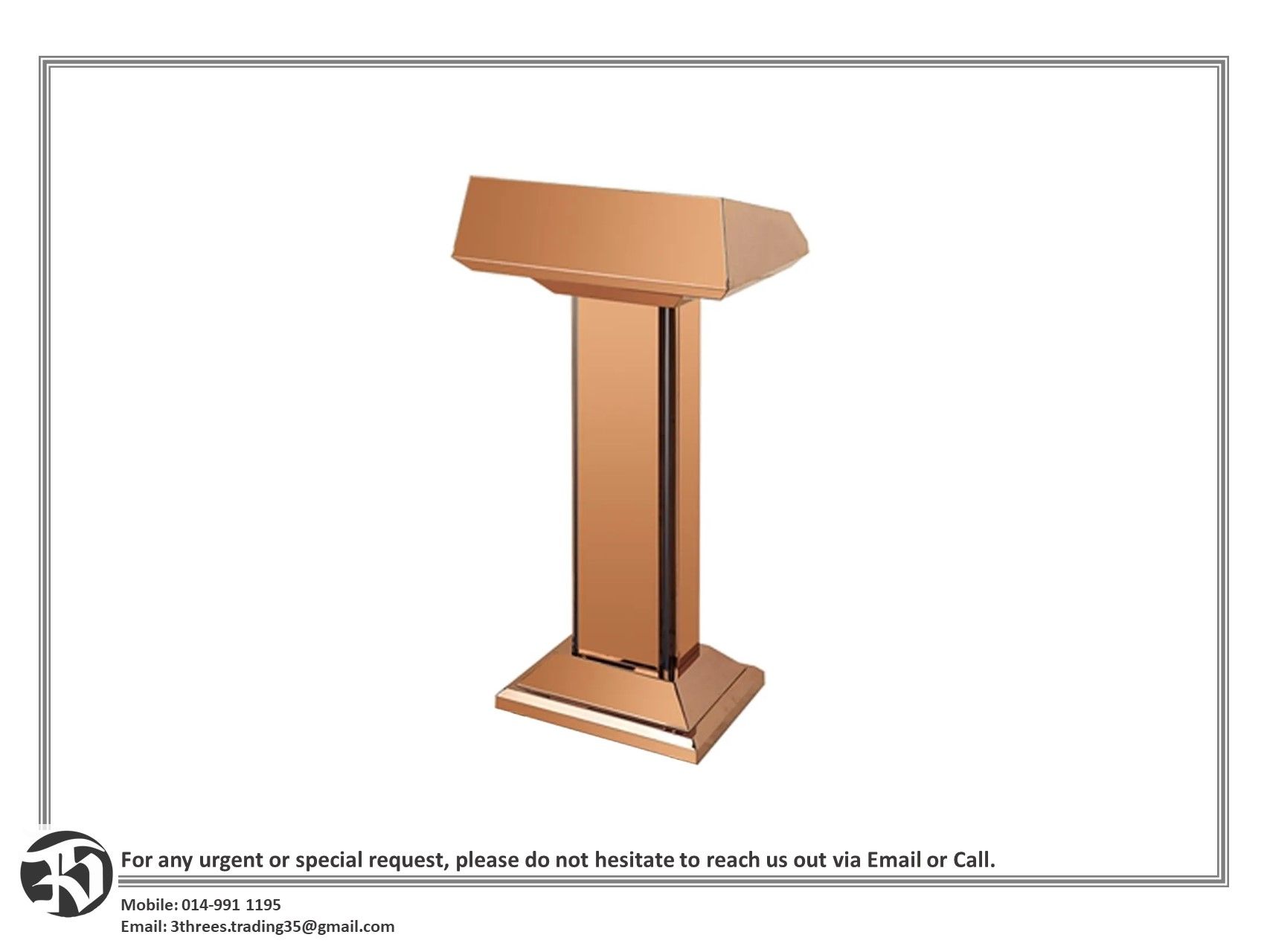 Tekkashop LORS2383 exclusive rose gold rostrum