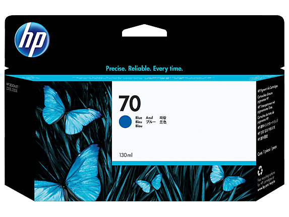 Genuine Malaysia HP Warranty - HP 70 Blue 130 ml Ink Cartridge