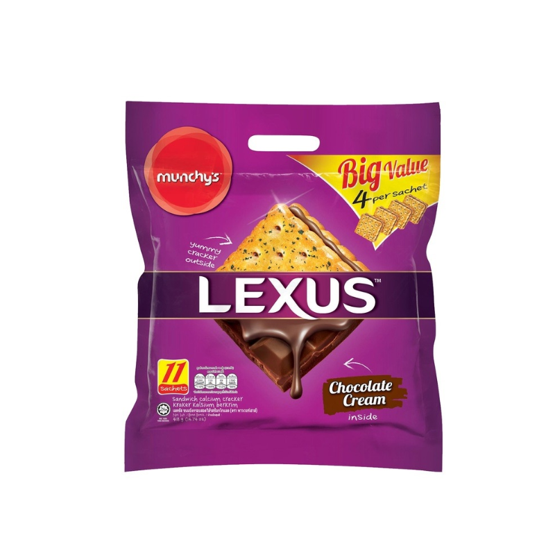 Munchy's LEXUS Sandwich Biscuit - Cracker Chocolate 418g
