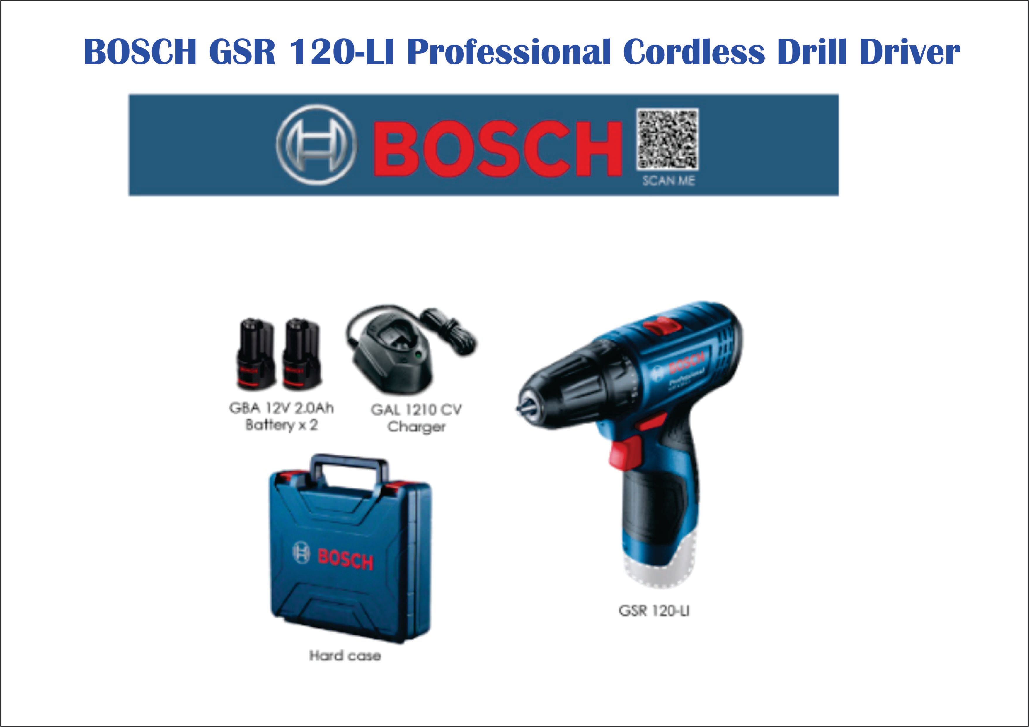 Bosch GSR 120-Li Compact Cordless Drill Driver Bosch 12V OCHA Bosch GSR 120-Li Compact Cordless Drill Driver Bosch 12V FREE DELIVERY SEMENANJUNG ONLY