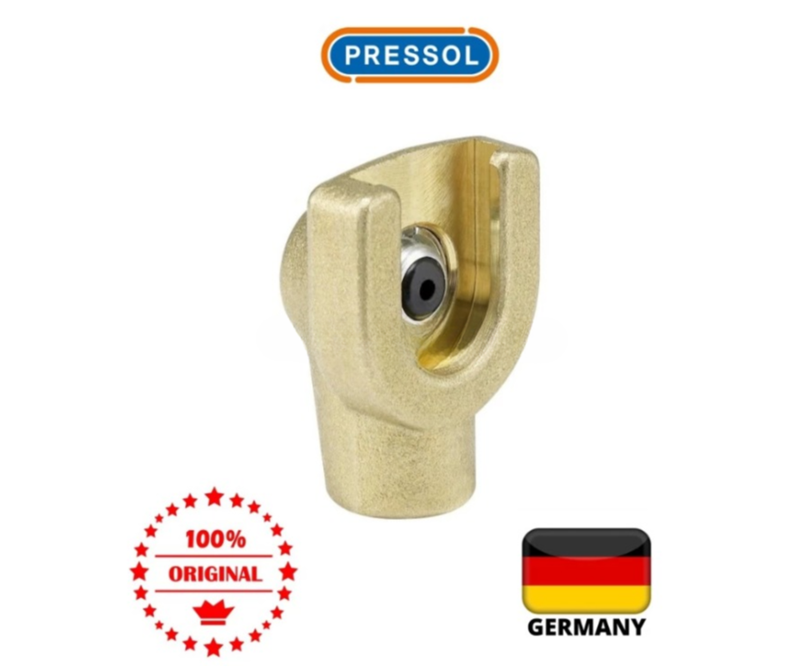 PRESSOL BUTTON HEAD GREASE COUPLER NOZZLE SLIDE-ON BRASS [16MM] G 1/8" BSP (GERMANY)