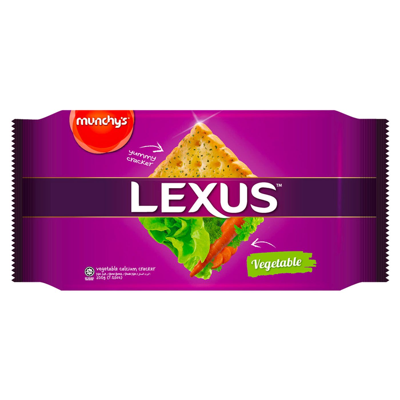 Munchy's Lexus Vegetable Calcium Cracker 200g x 12's
