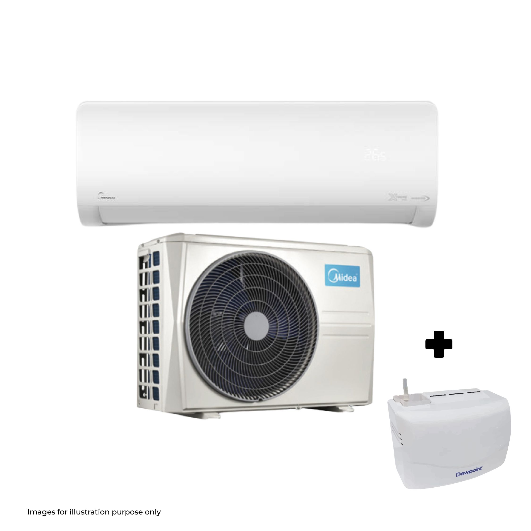 Midea Inverter 1.0hp / 1.5hp Aircond Wall Mounted With Drainage Pump