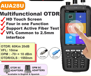 AUA28U OPTICAL TIME DOMAIN OTDR BREAKPOINT BLOCKING CABLE OTDR FIBER OPTIC REFLECTOR TEST UPC INTERFACE UPC OT010