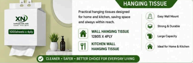 Cozy Hanging Tissue 4 Ply 1380 sheets x 20 Pkt