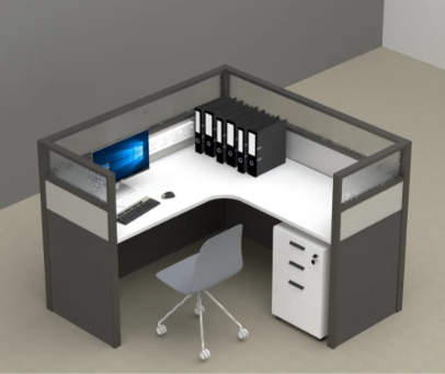 WORKSTATION FOR METER READER SUPERVISOR SET COMPLETED WITH MOBILE PEDESTAL & CHAIR / WORKSTATION / 1 SEAT / OFFICE FURNITURE / OFFICE CHAIR