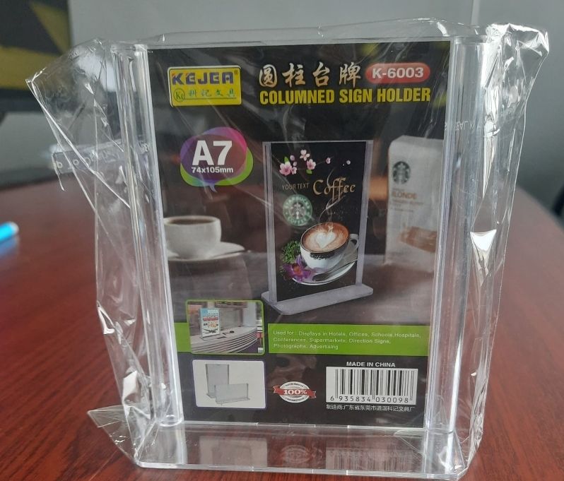 T Plastic Sign Holder Size A7