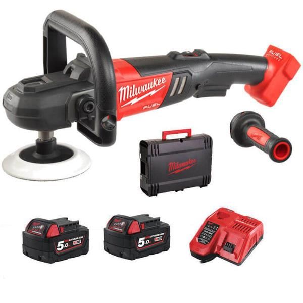 Milwaukee M18 FUEL™ 180 mm Polisher Kit 
w/ 2 units M18™ 5.0Ah Battery (Kit Version) M18 FAP 180-502X