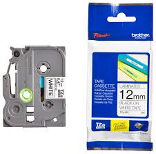 BROTHER TZE-231 12MM BLACK ON WHITE TAPE