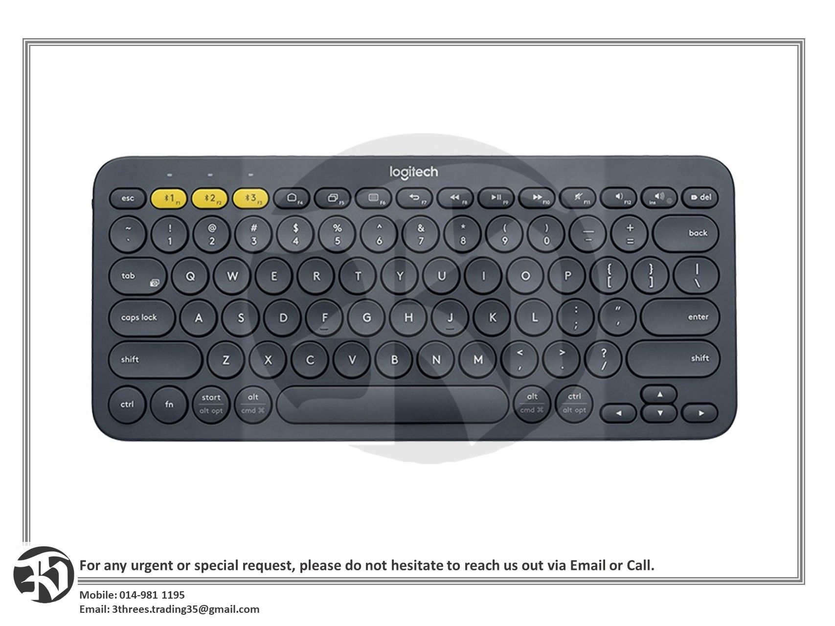 Logitech K380 Multi-Device Wireless Bluetooth Keyboard Tablet PC Laptop Portable Ultra-thin Keyboards