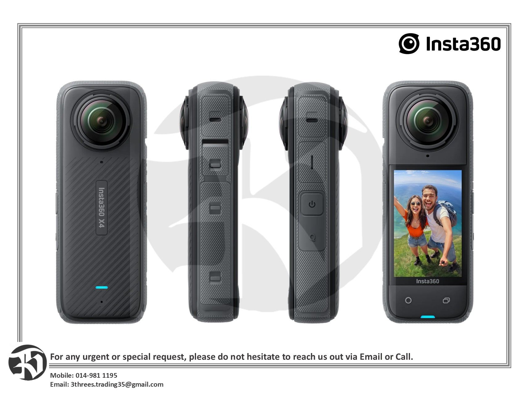 Insta360 X4 Ultimate 8K 360° Action Cam (Standalone)