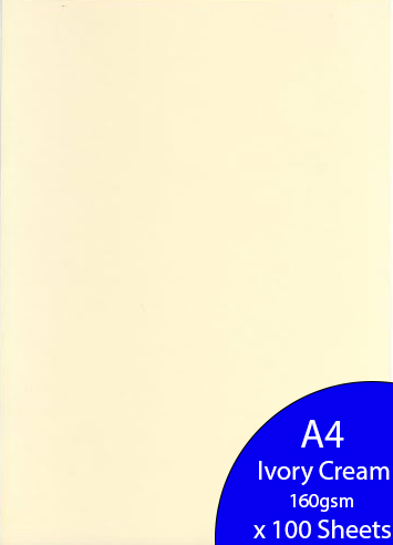 Ivory Card 160gsm A4 Cream - 100sheet