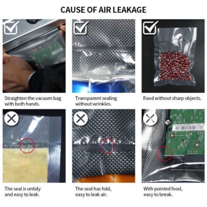 OK Vacuum Sealer Bag Embossed / 50 PCS / Vacuum Bag for food / Vacuum Packaging Bag Vacuum SealerFood/food vacuum bag