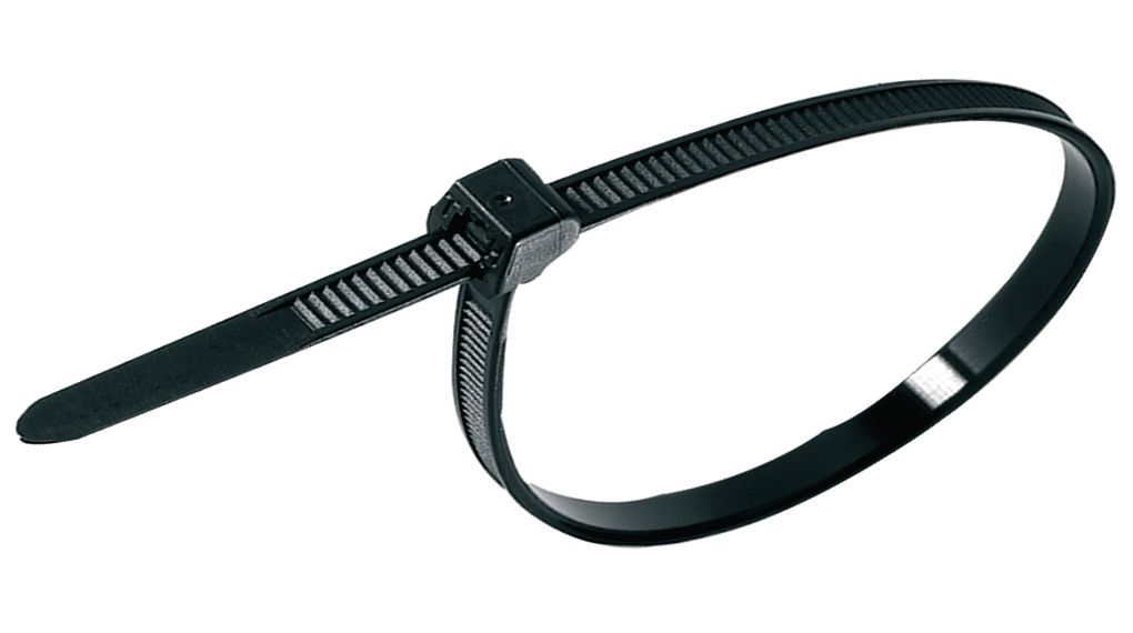 HellermannTyton *HellermannTyton Black Nylon Cable Tie, 300mm x 4.6 mm [100s]