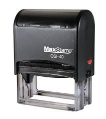 Max self ink rubber stamp size 4cm x 1.5cm