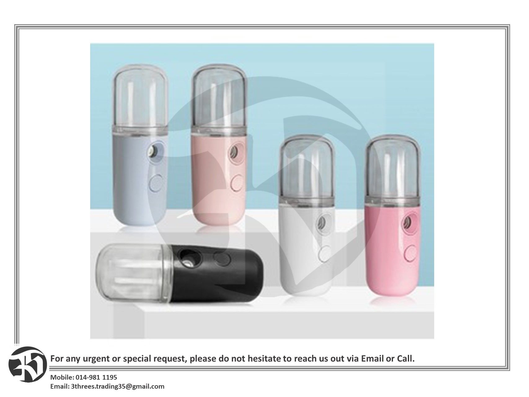 SSST Mini Nano Water Mist Sprayer USB Rechargeable Portable Sanitizer Spray
