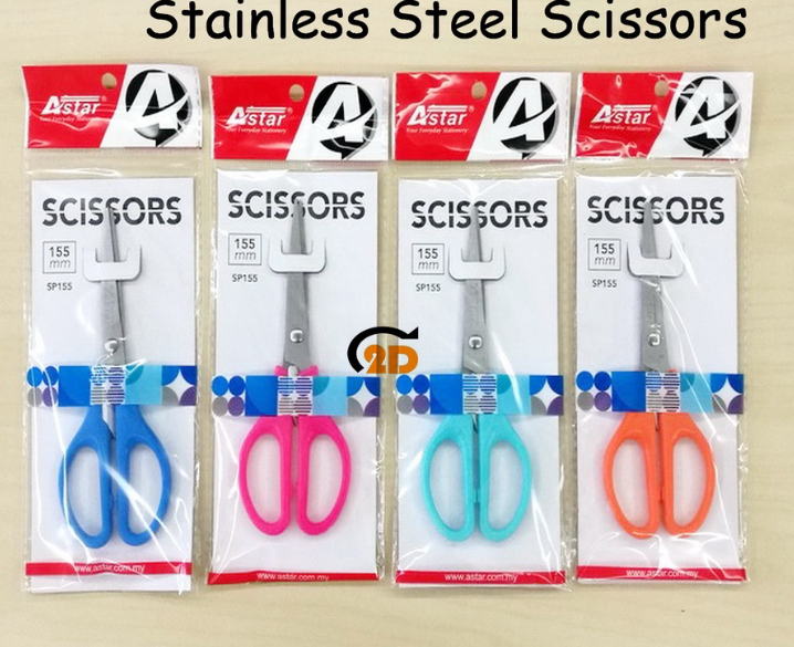 ASTAR STAINLESS STEEL SCISSORS 6"(SP 155) / Price For 1 Pcs