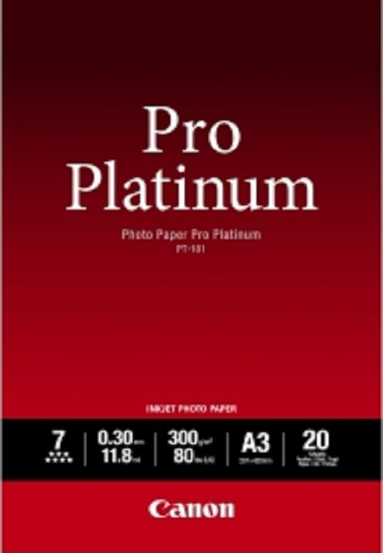 CANON Photo Paper Pro Platinum (300g/m2) PT-101 A3 (20 sheets)
