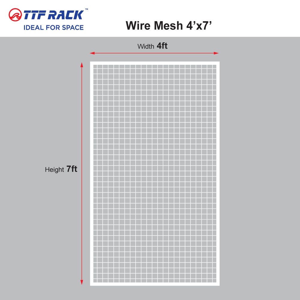 TTF Rack wire mesh display netting frame 4 feet x 7 feet