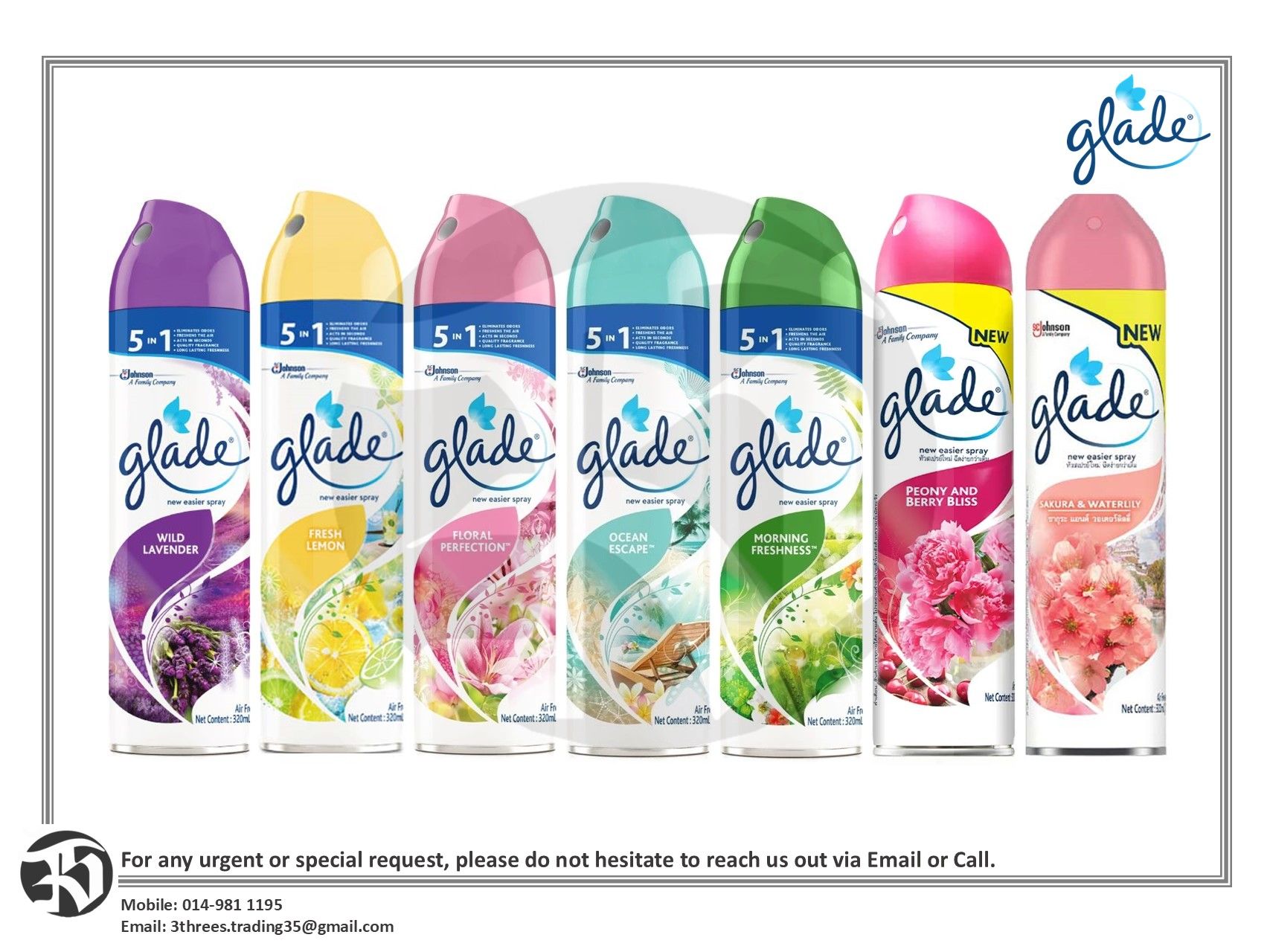Glade Aerosol Air Freshener 320ml (Various Scents)