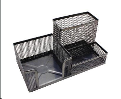 ASTAR MULTIFUNCTIONAL PEN HOLDER WIRE MESH With 3 COMPARTMENT