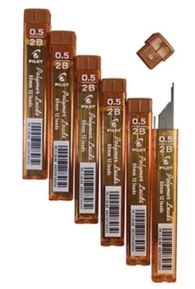 12pcs Pilot Polymer Mechanical Pencil Leads 2B Pencil Leads 0.5 x 60mm