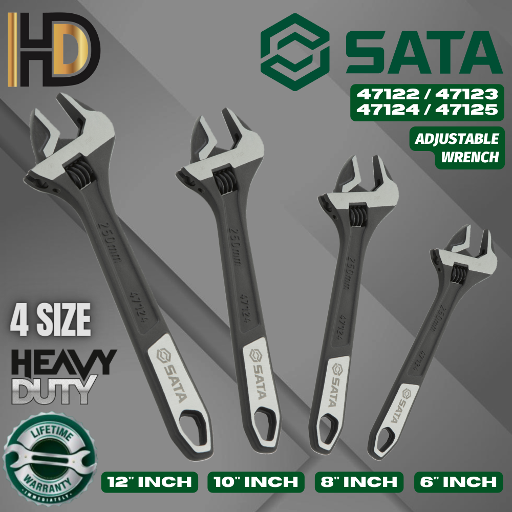 SATA Professional Extra-wide Jaw Adjustable Wrench