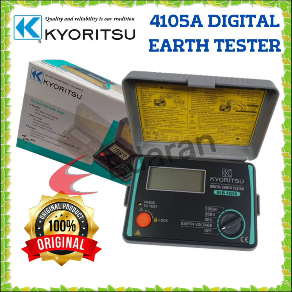 KYORITSU 4105A DIGITAL EARTH TESTER RESISTANCE METER