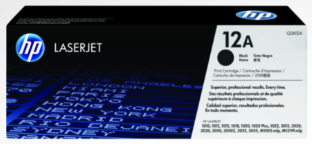 HP 12A Black Original LaserJet Toner Cartridge Q2612A