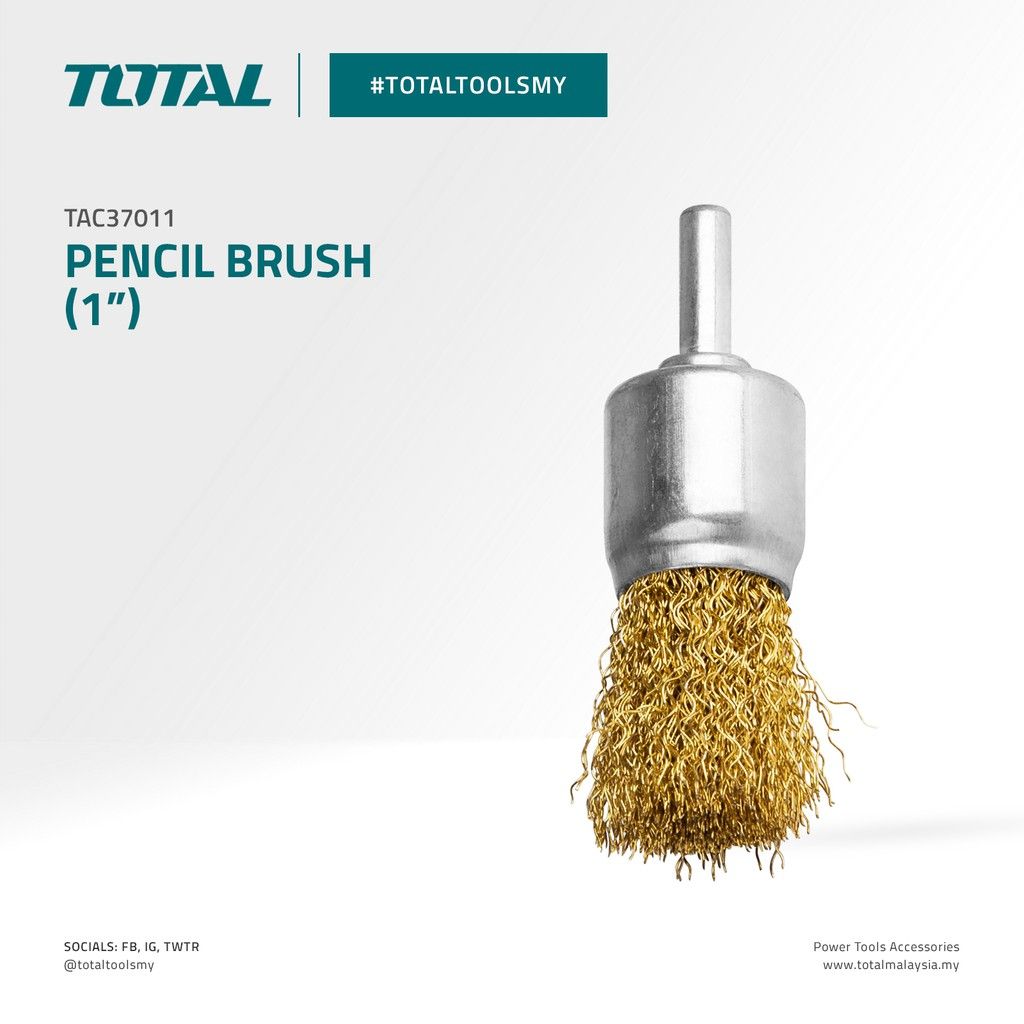 TOTAL PENCIL BRUSH WITH SHANK (1") TAC37011