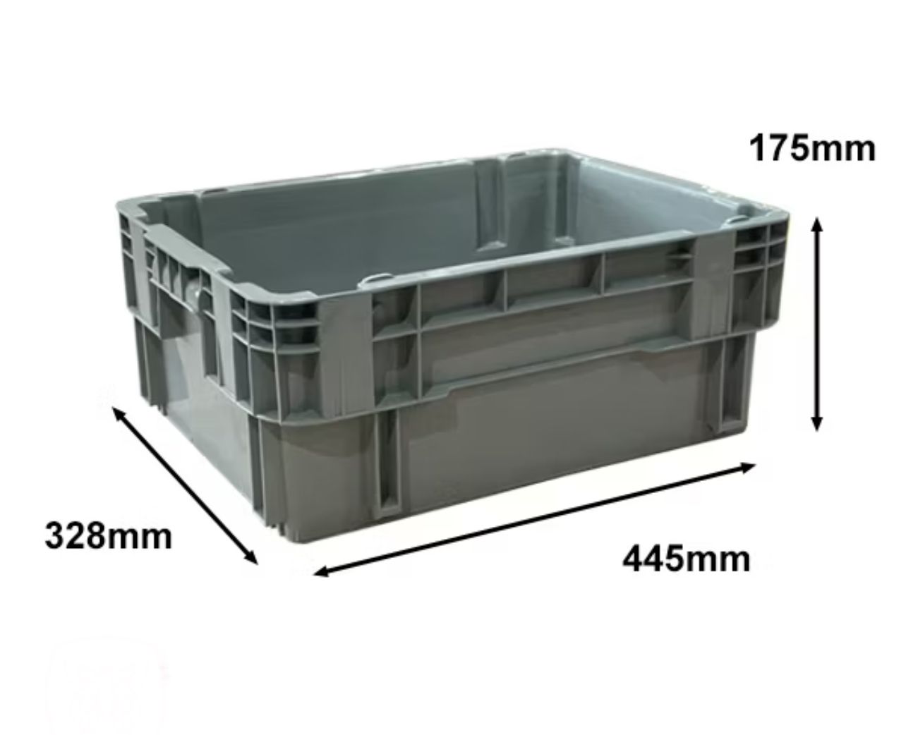 Butterfly Heavy Duty Crate / Stackable and Nestable Container (328mm x 445mm x 175mm)