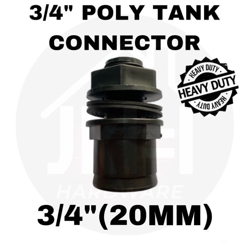 3/4" POLY TANK CONNECTOR 3/4" (20MM)