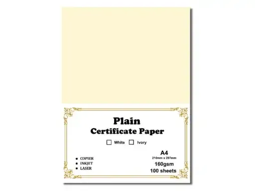 Certificate paper 100s per pack