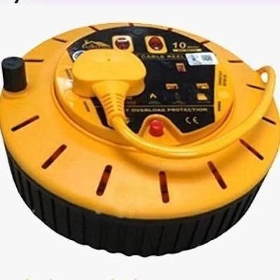 EUROSAFE 5 METER HEAVY DUTY ROUND EXTENSION REEL 2 GANG SOCKET SIRIM APPROVED