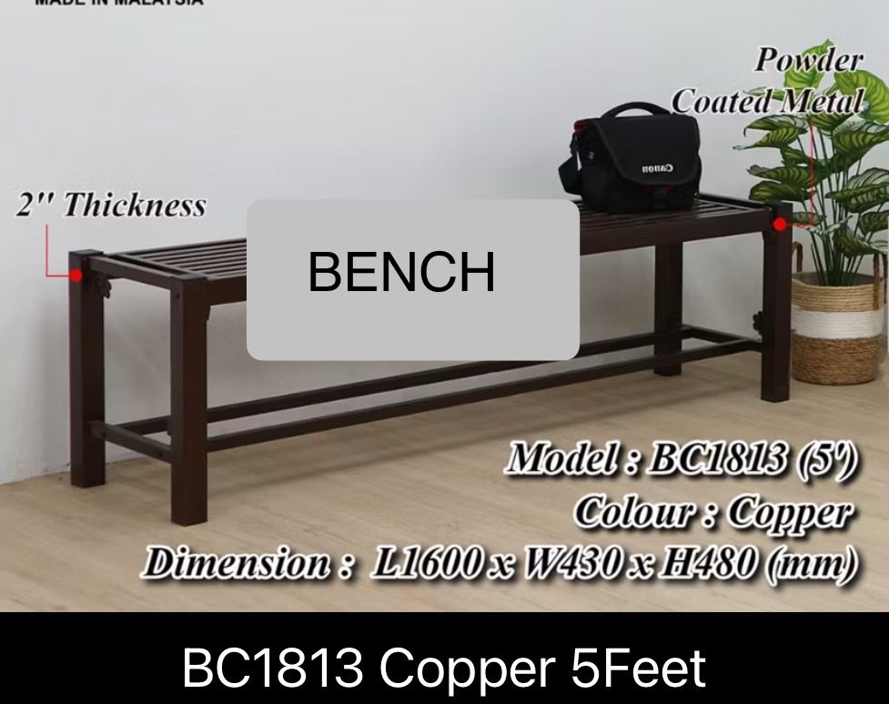 Metal Outdoor Bench Chair 5 Feet