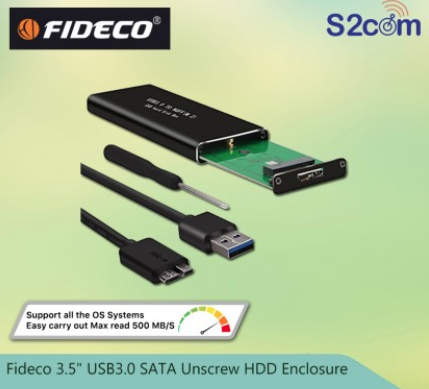 FIDECO NGFF / M.2 80MM SSD TO USB 3.0 CASING ENCLOSURE