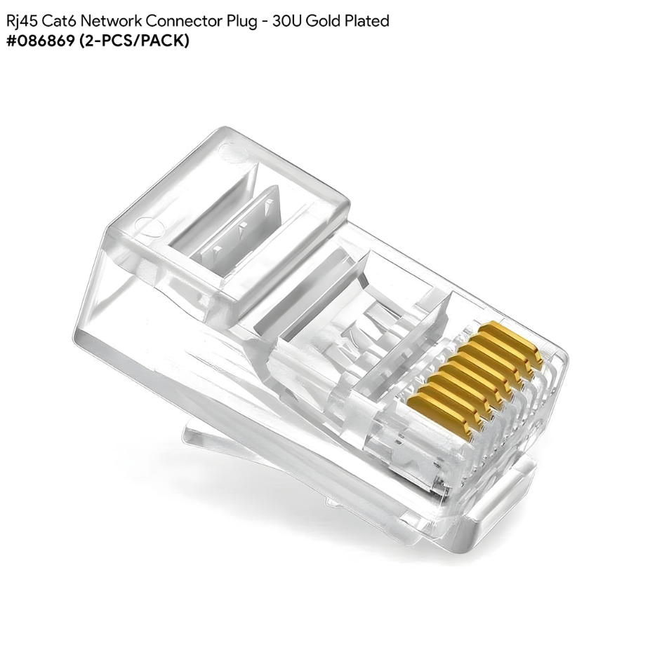 RJ45 MODULAR PLUGS NETWORK CONNECTOR GOLD PLATED FOR CAT5E 100PCS/BOTTLE RJ101