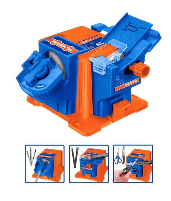 WADFOW WBG1551 MULTI-PURPOSE SHARPENER 65W GRIND ANGLE 15°-50° DRILL DIAMETER 3-10MM EDGE WIDTH 6-51MM