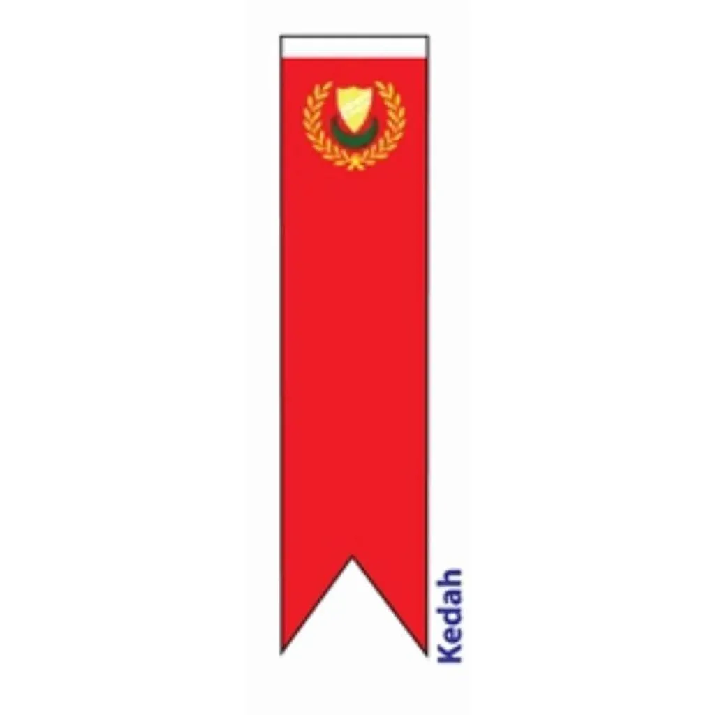 Bendera Kedah 2' x 8' ( 60cm x 240cm ) - polyester material