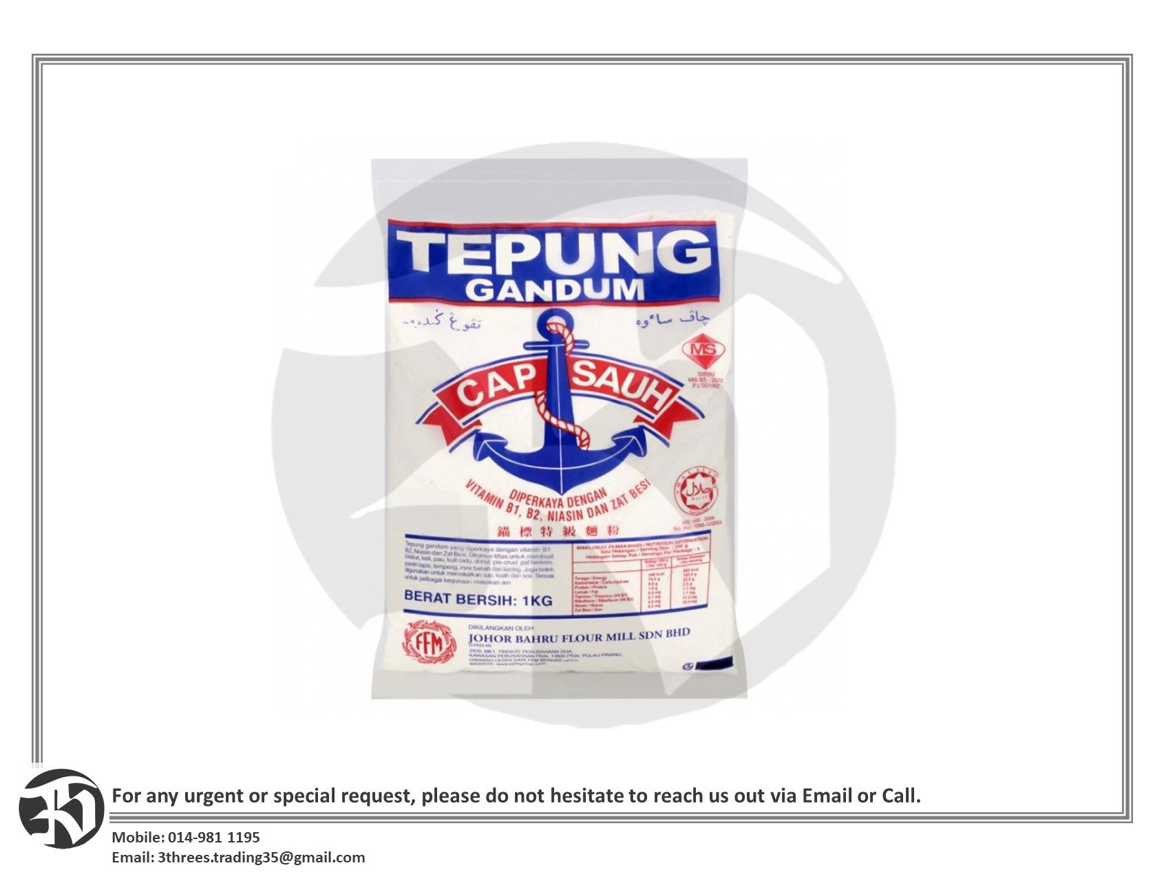 Tepung Gandum Cap Sauh 1kg